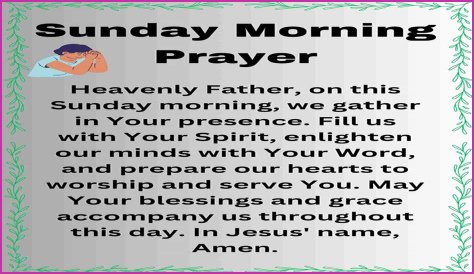 Unlock The Power Of Sunday Morning Prayer Images: Discoveries And Insights